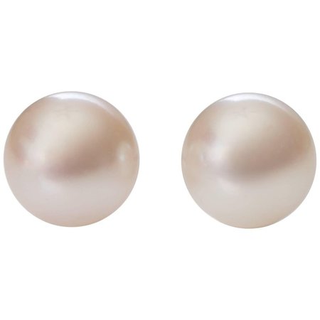 Tiffany and Co. Pearl and 18 Karat White Gold Earrings