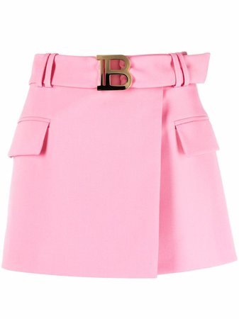 Balmain B-logo Wrap Mini Skirt - Farfetch