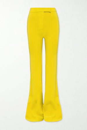 Yellow Rene crepe flared pants | Alex Perry | NET-A-PORTER