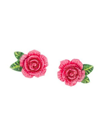 Dolce & Gabbana rose clip-on earrings