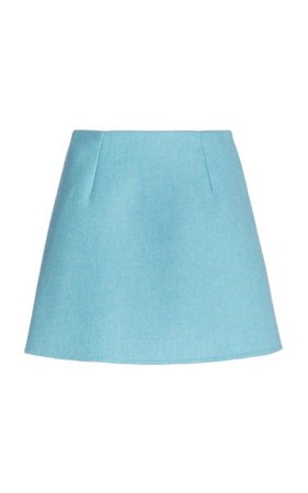 A-Line Wool Blend Mini Skirt By Carolina Herrera | Moda Operandi