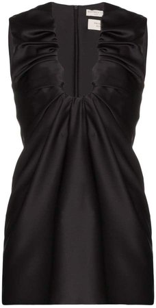 ruched satin tank top