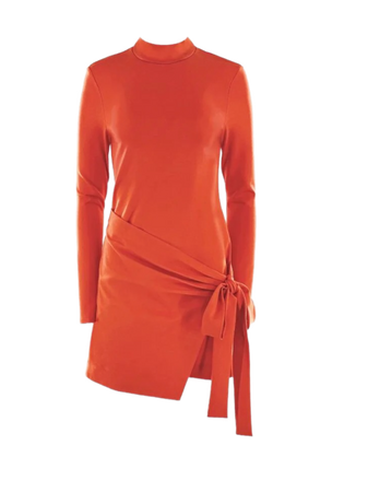 orange Alexis Ulla tied-waist dress
