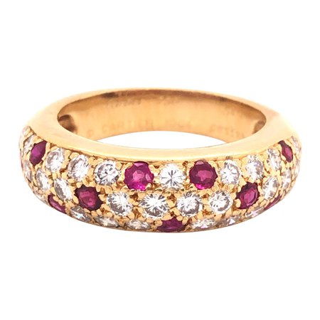 Vintage Cabochon Ruby and Diamond Ring For Sale at 1stDibs | vintage cabochon rings