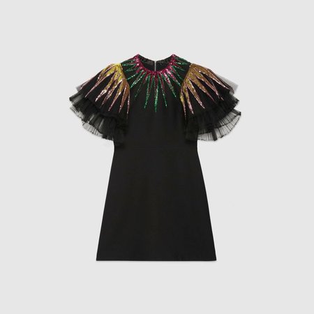 Gucci Embroidered Sequin Tulle Dress