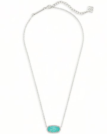 kendra scott druzzy teal pendant necklace