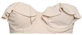 Pearl Ruffled Bandeau Bikini Top