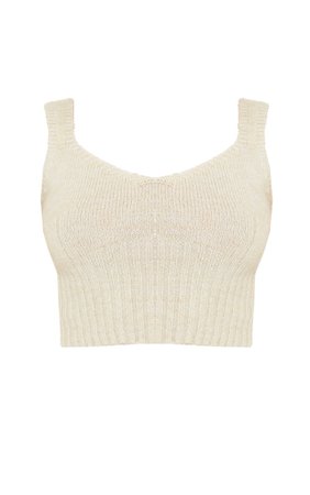 Cream Cosy Knitted Bralet