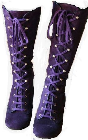 purple laced boots