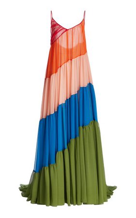 Asymmetric Tiered Organza Gown By Carolina Herrera | Moda Operandi