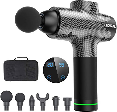 Amazon.com: Massage Gun for Athletes, Portable Body Muscle Massager Professional Deep Tissue Massage Gun for Pain Relief with 6 Massage Heads 20 Speed High-Intensity Vibration Rechargeable Legiral Le3 Massage Gun: Health & Personal Care