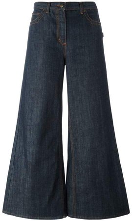Pre-Owned wide flare jeans