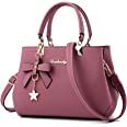 Amazon.com: Handbags for Women Fashion Ladies Purses PU Leather Satchel Shoulder Tote Bags (Purple1) : Clothing, Shoes & Jewelry