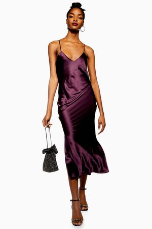 Plain Satin Slip Dress - Topshop USA