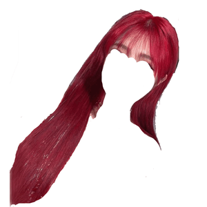 red hair bangs png
