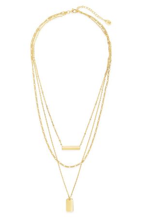 Sterling Forever Layered Bar Necklace | Nordstrom
