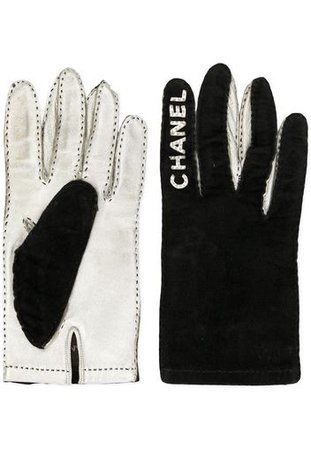 Chanel Pre-Owned, Chanel Pre-Owned logos gloves - Silver | Catalove