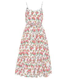 RHODE - Lea floral cotton midi dress | Mytheresa