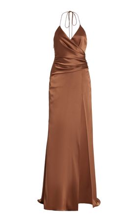 Draped Satin Gown By Carolina Herrera | Moda Operandi