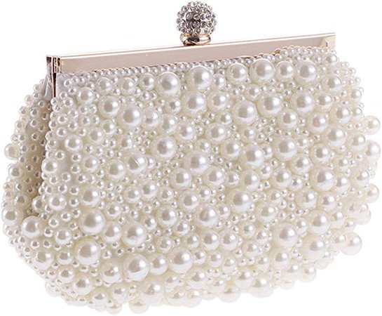 Amazon.com: Fit&Wit Evening Bag, Artificial Pearl Clutch Purse Handbag Shoulder Bag for Women: Jewelry