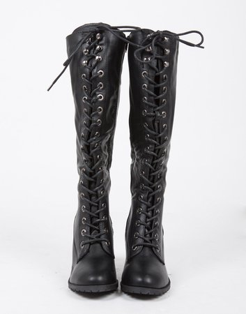 Knee Lace Up Boots