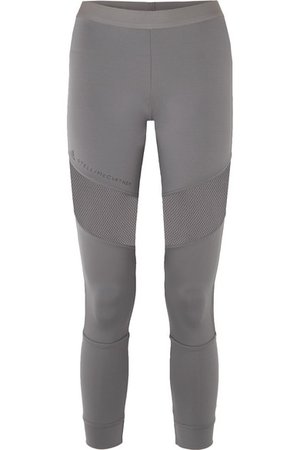 adidas by Stella McCartney | + Parley for the Oceans Essentials mesh-paneled stretch leggings | NET-A-PORTER.COM