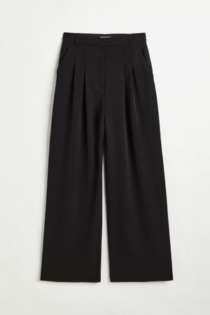 Wide-leg Pants - Black - Ladies | H&M US