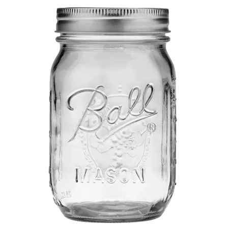 Ball 16oz 12pk Glass Regular Mouth Mason Jar With Lid And Band : Target