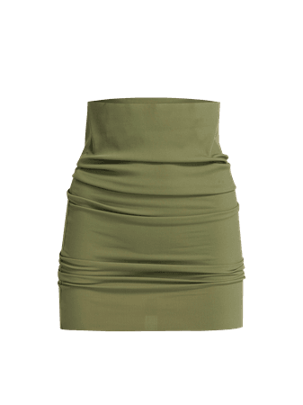 The Attico Beachwear | The Attico - Matte military green mini skirt