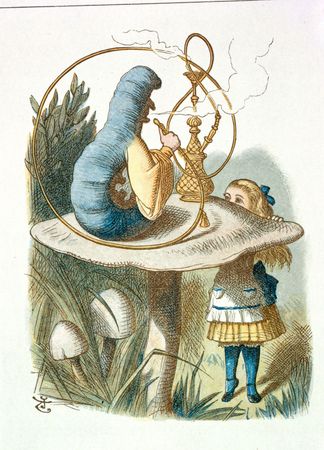 Alice in Wonderland Caterpillar Tenniel Illustration