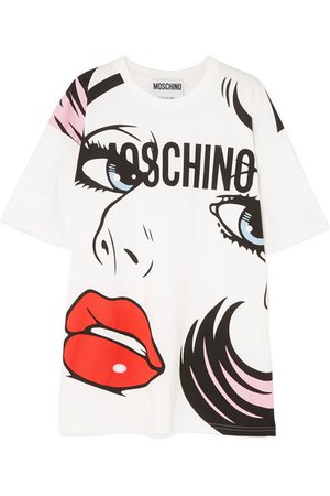 Moschino | Oversized printed cotton-jersey T-shirt | NET-A-PORTER.COM