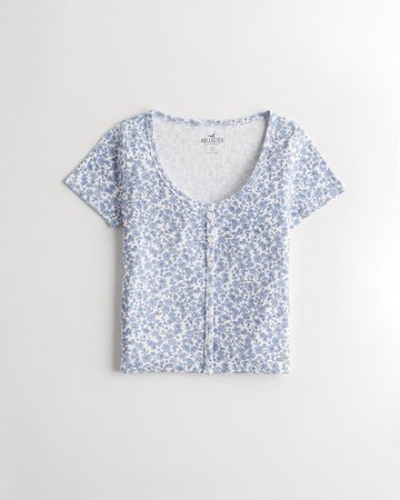 Girls Must-Have Button-Front Top | Girls New Arrivals | HollisterCo.com
