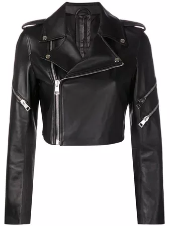 Manokhi cropped biker jacket £924 - Shop SS19 Online - Fast Delivery, Free Returns