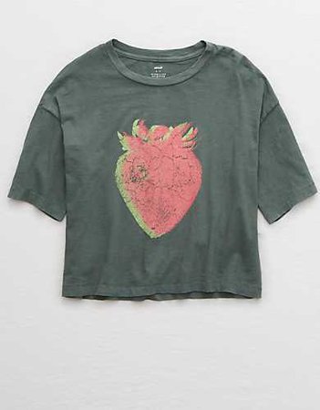 Aerie Boyfriend Cropped Oversized T-Shirt