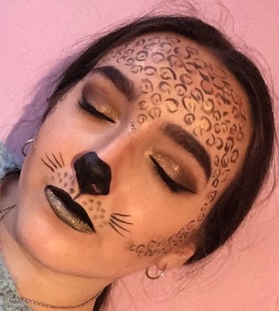 leopard Halloween makeup