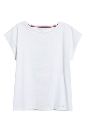 Tommy Hilfiger Embroidered Cap Sleeve Tee