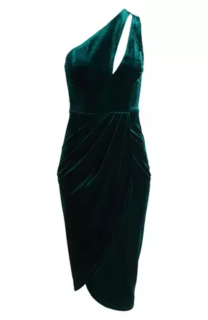 Lulus Impressive Essence One-Shoulder Velvet Cocktail Dress | Nordstrom