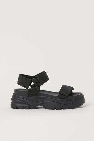 Chunky-soled sandals - Black - Ladies | H&M