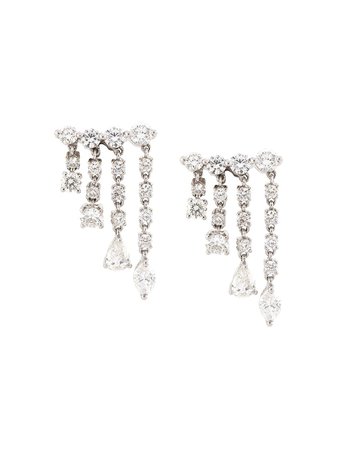 Anita Ko 18kt white gold small rain drop diamond earrings silver AKRDE10 - Farfetch