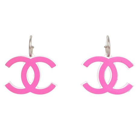 hot pink chanel earrings - Google Search