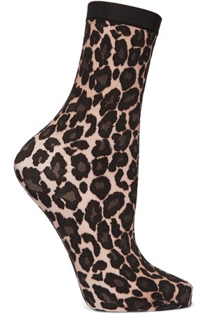 Wolford | Leopard-print stretch-knit socks | NET-A-PORTER.COM