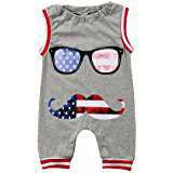 Amazon.com: Honganda Summer Toddler Infant Baby Boy Girl Funny Moustache Sleeveless Romper Jumpsuit Outfit: Baby