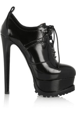 Alaïa | Lace-up patent-leather ankle boots | NET-A-PORTER.COM