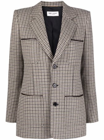 Shop Saint Laurent notched-lapel single-breasted jacket with Express Delivery - FARFETCH