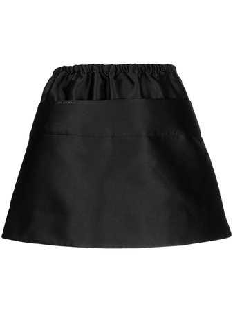 SHUSHU/TONG layered-waist Duchess Satin Mini Skirt - Farfetch