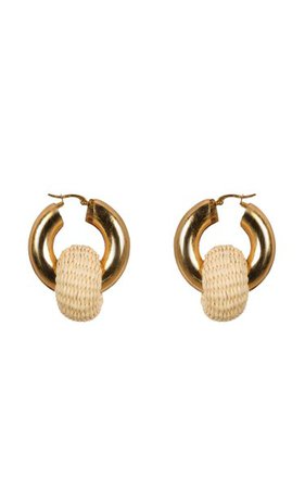 Rise And Shine Gold-Pated Palm Hoop Earrings By Johanna Ortiz | Moda Operandi