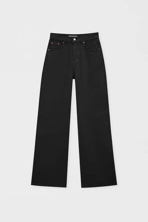 Colored wide-leg jeans - pull&bear