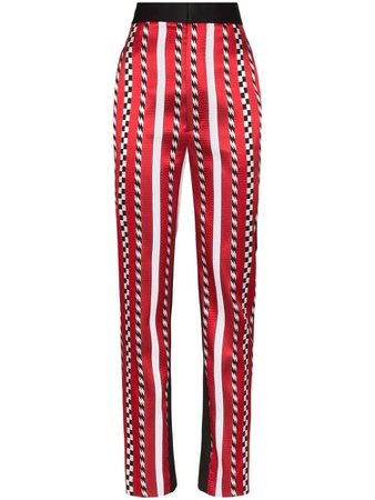 HAIDER ACKERMANN high-rise striped slim-leg trousers