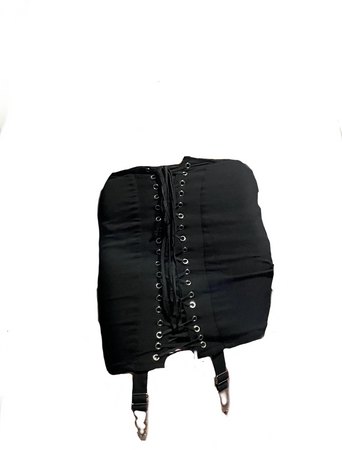 Black lace corset garter skirt