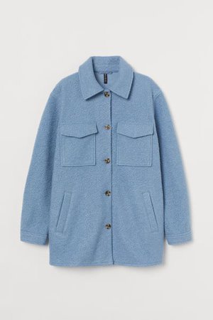 Oversized shirt jacket - Light blue - Ladies | H&M IE